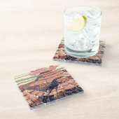 Grand Canyon Western Graphic Art American Glasuntersetzer (Schrägansicht)