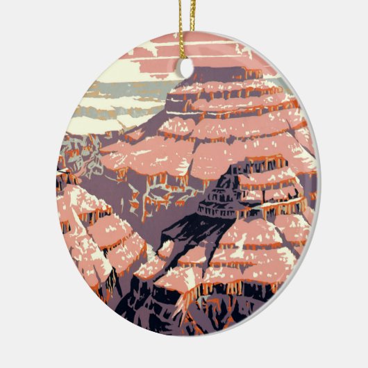 Grand Canyon Western Graphic Art American Keramik Ornament (Links)