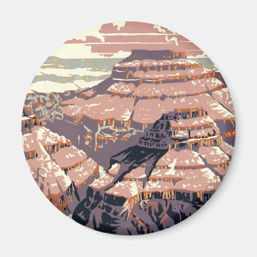 Grand Canyon Western Graphic Art American Magnet (Vorne)