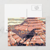 Grand Canyon Western Graphic Art American Postkarte (Vorne/Hinten)