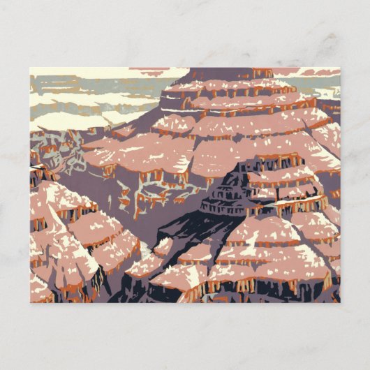 Grand Canyon Western Graphic Art American Postkarte (Vorderseite)