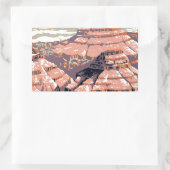 Grand Canyon Western Graphic Art American Rechteckiger Aufkleber (Tasche)