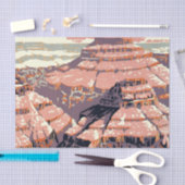 Grand Canyon Western Graphic Art American Seidenpapier (Handwerk)