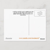 Grand Canyon Winter Clouds Postkarte (Rückseite)