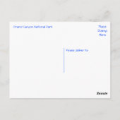 Grand Canyon, Yaki Point, Arizona Postcard Postkarte (Rückseite)