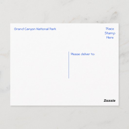 Grand Canyon, Yaki Point, Arizona Postcard Postkarte (Rückseite)