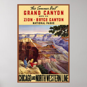 Grand Canyon Zion Bryce Nationalparks Vereinigte Poster
