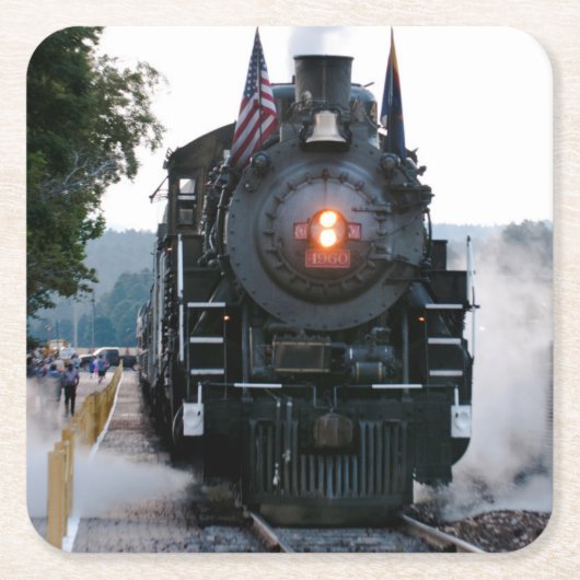 Grand- Canyoneisenbahn Rechteckiger Pappuntersetzer (Vorderseite)