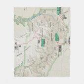 Grand Canyonkarten-Fleecedecke Fleecedecke (Vorderseite)