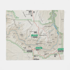 Grand Canyonkarten-Fleecedecke Fleecedecke