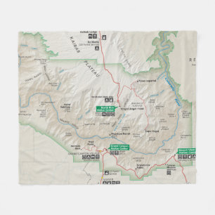 Grand Canyonkarten-Fleecedecke Fleecedecke