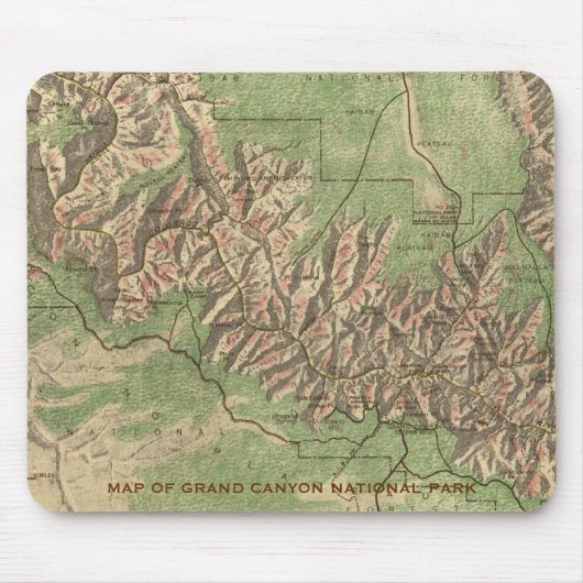 Grand- Canyonkarten-Mausunterlage Mousepad (Vorne)