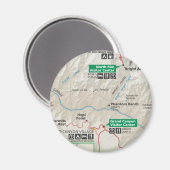 Grand Canyonkartenmagnet Magnet (Vorderseite/Rückseite)