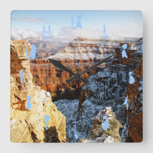 Grand- CanyonNationalpark, Arizona, USA Quadratische Wanduhr