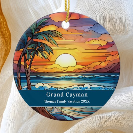 Grand Cayman Beach Vacation Keramik Ornament