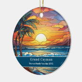 Grand Cayman Beach Vacation Keramik Ornament (Links)