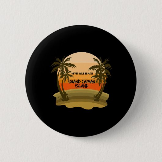 Grand Cayman Insel Urlaub Seven Mile Beach Button (Vorderseite)