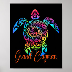 Grand Cayman Islands Sea Turtle Family Vacation Su Poster