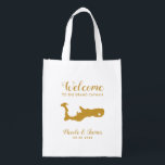 Grand Cayman Map Wedding Welcome Bag, Gold Tasche  Wiederverwendbare Einkaufstasche<br><div class="desc">Hochzeitswochenende Begrüßungsgeschenk-Tasche für Gäste aus der Stadt zu Ihrer Hochzeit,  mit dem Bild der Grand Cayman Insel,  mit Herz können Sie an der genauen Lage platzieren. Füllen Sie die Tasche mit Ihren Lieblingsgoodies aus.</div>