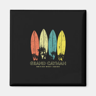 Grand Cayman Retro-Surfboards Vintage-Jungen-Mädch Magnet