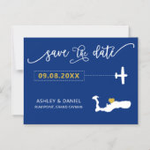 Grand Cayman Wedding Save the Date Card, Map Magneteinladung (Vorderseite)