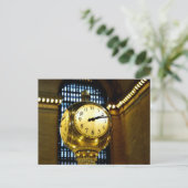 Grand Central Clock Postkarte (Stehend Vorderseite)