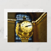 Grand Central Clock Postkarte (Vorne/Hinten)