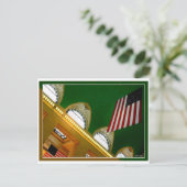 Grand Central Flag Postkarte (Stehend Vorderseite)