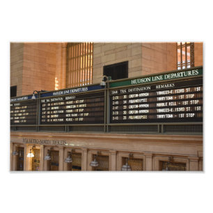 Grand Central Hudson Harlem Train Departures NYC Fotodruck