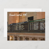 Grand Central Hudson Harlem Train Departures NYC Postkarte (Vorne/Hinten)
