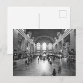 Grand Central Station / Black and White (NYC) Postkarte (Vorne/Hinten)