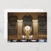 Grand Central Station Clock (New York, NY) Postkarte (Vorne/Hinten)