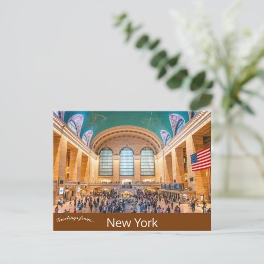 Grand Central Station New York Postcard Postkarte (Stehend Vorderseite)
