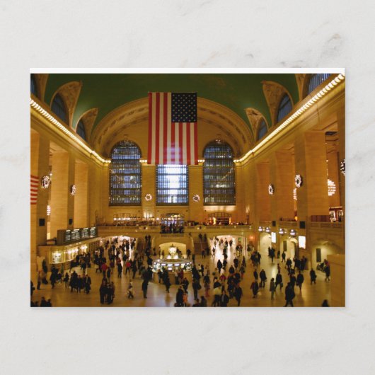 Grand Central Station New York Postkarte (Vorderseite)