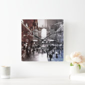 Grand Central Station, NYC Quadratische Wanduhr (Zuhause)