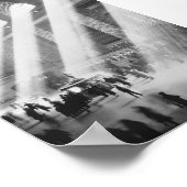 Grand Central Station, Schwarz/Weiß Vintag Poster (Ecke)