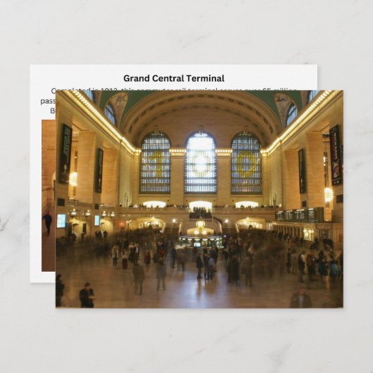 Grand Central Terminal Postcard 1 Postkarte (Vorne/Hinten)
