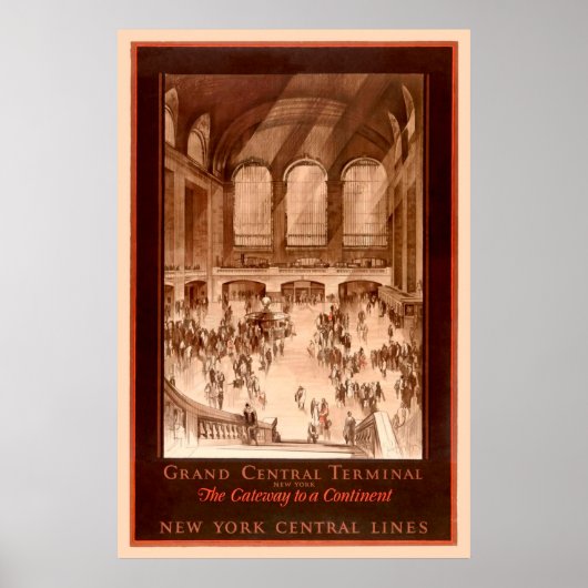 Grand Central Terminal Vintage Poster (Vorne)