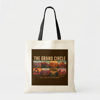 Grand Circle National Parks Landmarks Illustration Tragetasche