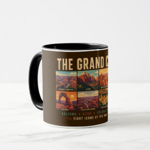 Grand Circle Nationalparks Landmark-Illustration Tasse