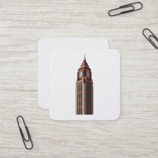  Grand Clock Tower: Art Deco Timekeeper Sticker Quadratische Visitenkarte