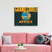 Grand Coulee Apple Label - Coulee, WA Leinwanddruck (Insitu (Wohnzimmer))