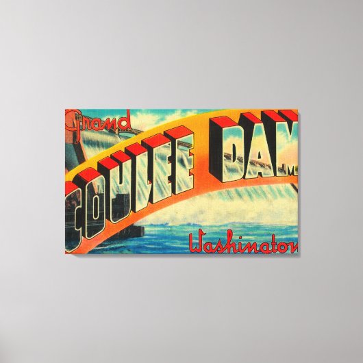 Grand Coulee Dam, Washington Leinwanddruck (Vorderseite)