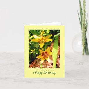 Grand Cru Lily  Blumen-Geburtstagskarte Karte