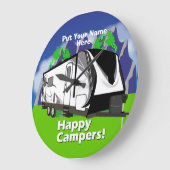 Grand Design Imagine Happy Campers Design Große Wanduhr (Winkel)