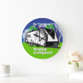 Grand Design Imagine Happy Campers Design Große Wanduhr (Zuhause)