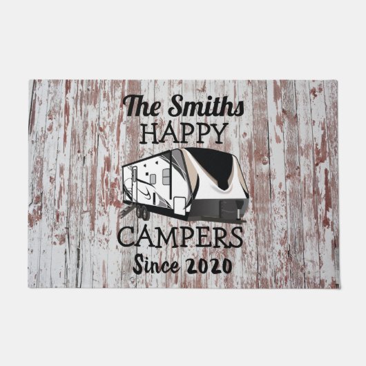 Grand Design Trailer Doormat mit rustikalem Bkgd Fußmatte (Vorderseite)