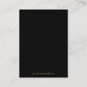 Grand Duchess Black Gold Scroll Table Platzkarte (Rückseite)