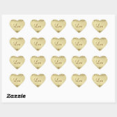 Grand Duchess Gold Scroll Liebe Heart Stickers (Blatt)