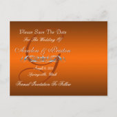 Grand Duchess Silver Orange Save the Date Postcard Ankündigungspostkarte (Rückseite)